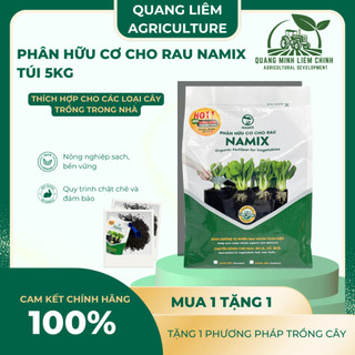 Phân bón cho rau Namix gói 5kg, Phân hữu cơ cho rau NAMIX chuyên dùng cho rau ăn lá, củ, quả