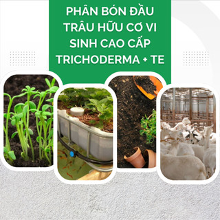 Phân bón đầu trâu hữu cơ vi sinh cao cấp Trichoderma MK7 + TE, kháng bệnh và tăng trưởng khỏe (5KG)