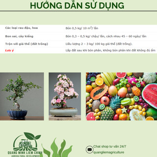 Phân bón đầu trâu hữu cơ vi sinh cao cấp Trichoderma MK7 + TE, kháng bệnh và tăng trưởng khỏe (1KG)