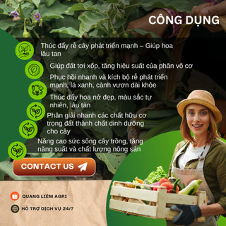 Phân bón đầu trâu hữu cơ vi sinh cao cấp Trichoderma MK7 + TE, kháng bệnh và tăng trưởng khỏe (1KG)