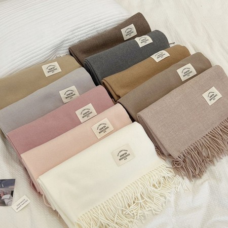 Khăn Len Dạ Lông Cừu Cashmere Cao Cấp ANARCHO Phong cách và đơn giản,đa chức năng,có thể đeo,mềm mại,chịu lạnh và ấm áp