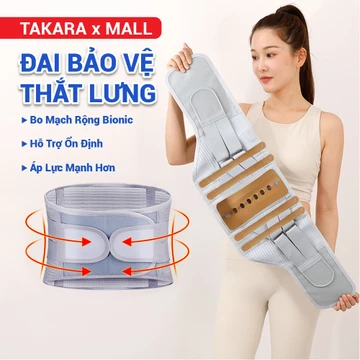 Đai lưng cột sống, đai định hình lưng kéo giãn cột sống Takara DL-01 hỗ trợ thoát vị đĩa đệm bảo vệ, chống đau thắt lưng