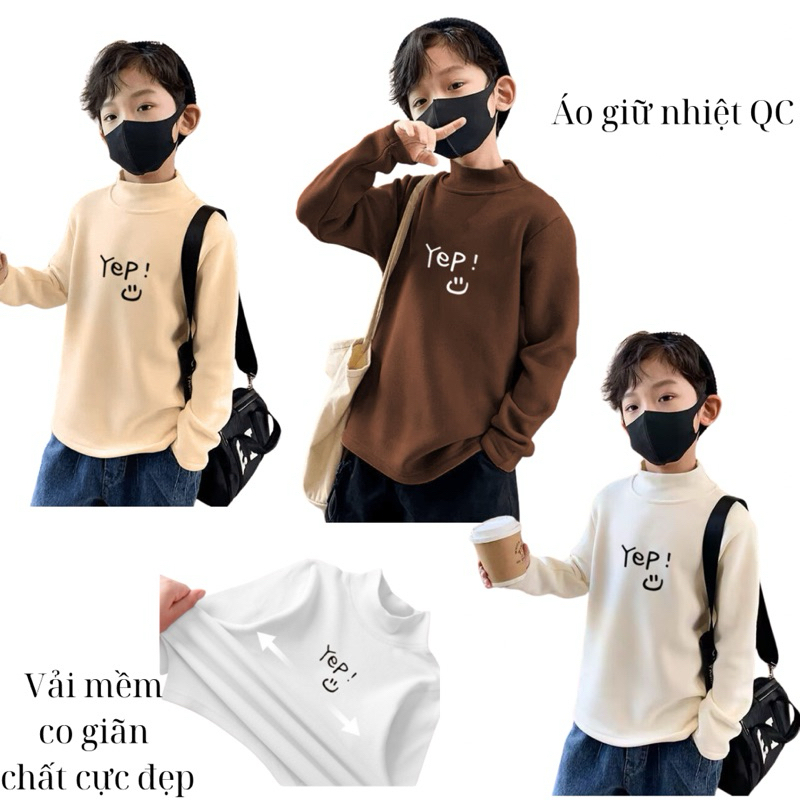Áo giữ nhiệt áo nỉ trẻ em thu đông 20-50kg hàng QC chất đẹp