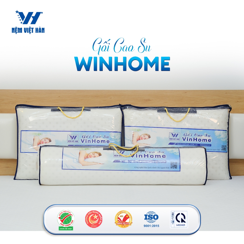 Ảnh Gối nằm cao su Việt Hàn Winhome - Nâng Đỡ, Thoáng Khí, Chất Foam Mềm Mại 1