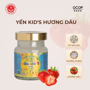 Yến Chưng Sẵn Cho Bé, 25% Yến Sào Hương Dâu Tăng Cường Sức Đề Kháng