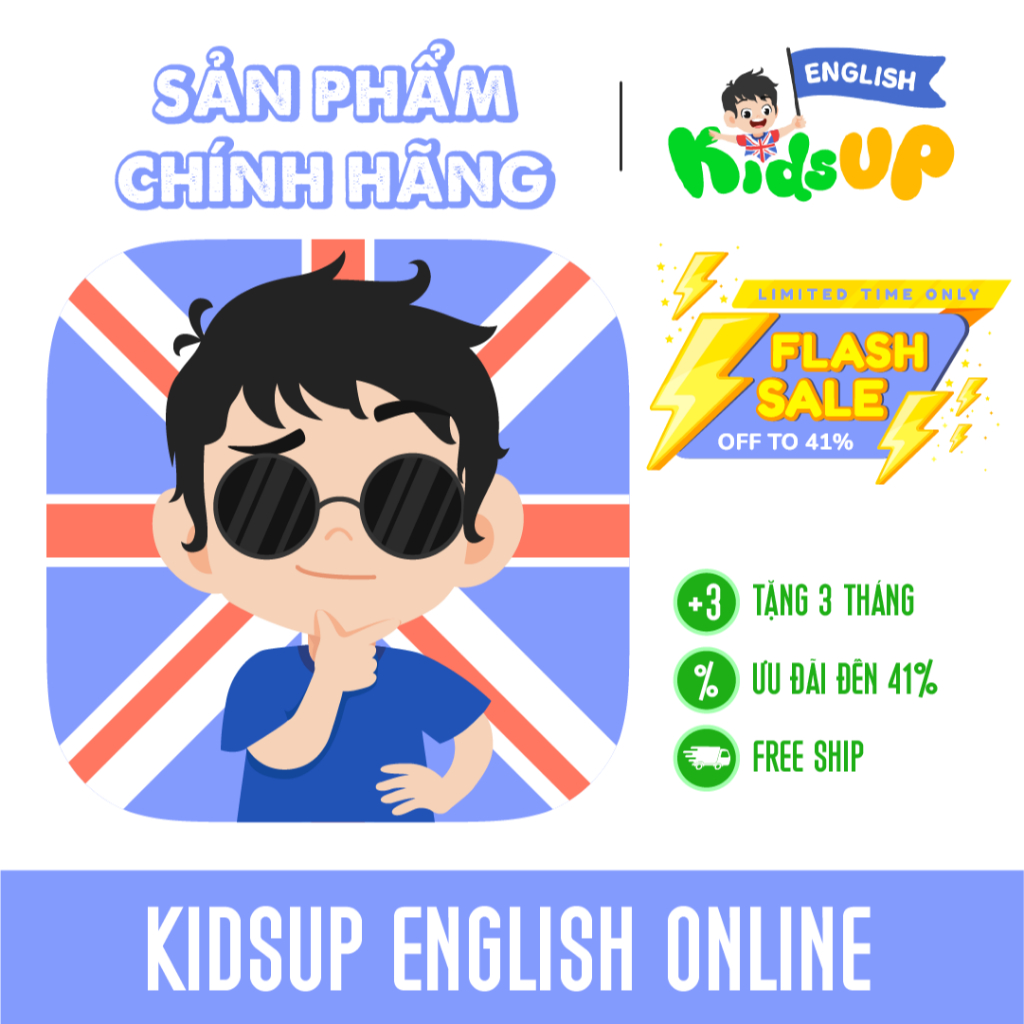 Khóa học Kids UP - KidsUp English Gói 1 năm tặng 3 tháng KUE_1Y