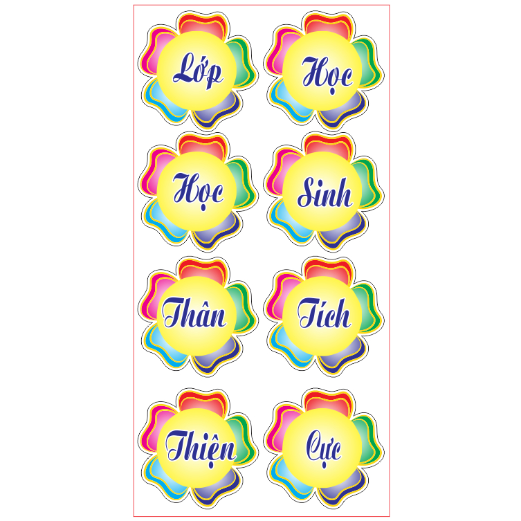 Trang trí lớp:  KHẨU HIỆU TRONG LỚP HỌC CHẤT LIỆU DECAN BÓC DÁN KÍCH THƯỚC 25CMX25CM