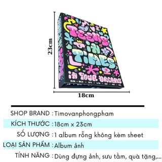 Binder Đựng Ảnh TNT Album Rỗng Không Kèm Sheet Sổ Sưu Tầm Card Idol A5 Timo VPBL15