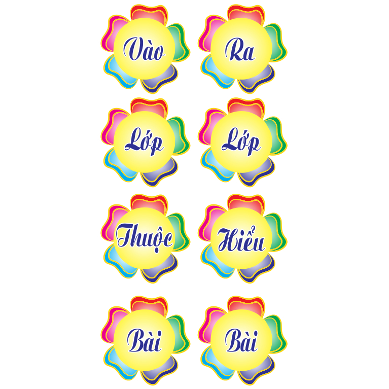 Trang trí lớp:  KHẨU HIỆU TRONG LỚP HỌC CHẤT LIỆU DECAN BÓC DÁN KÍCH THƯỚC 25CMX25CM