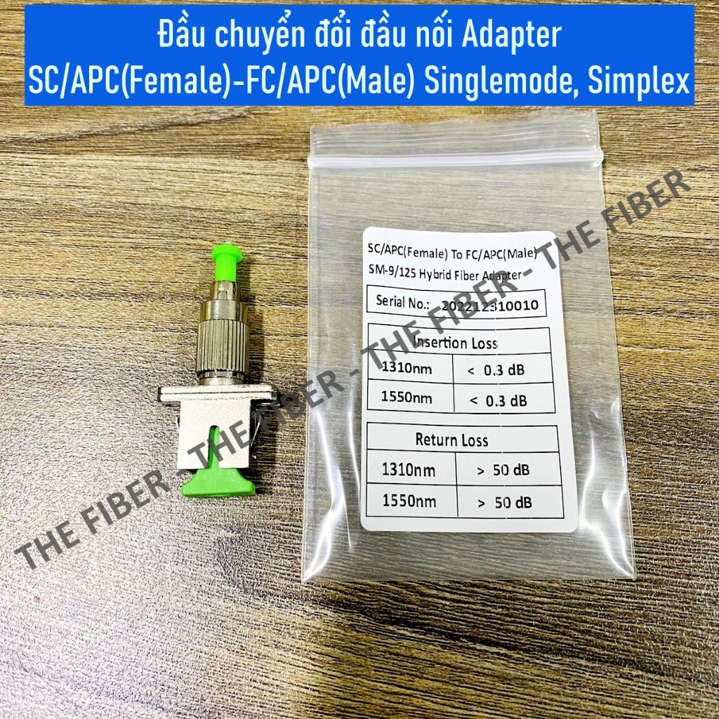 Đầu chuyển đổi đầu nối Adapter SC/APC(Female)-FC/APC(Male) Singlemode ...