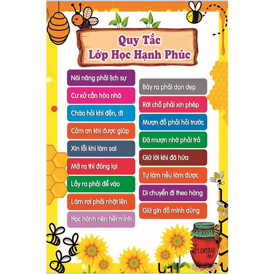 Lớp học hạnh phúc chất liệu bạt kích thước tùy chọn