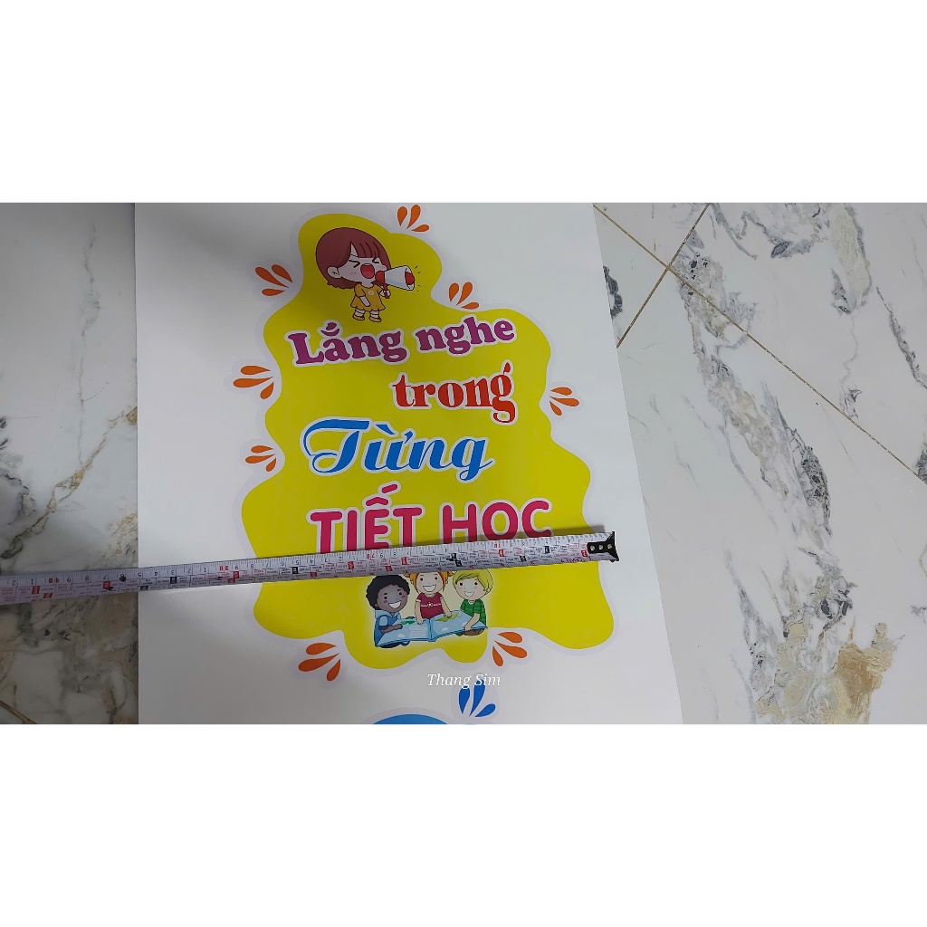 Trang trí lớp: SET 2 TRANH SLOGAN KHẨU HIỆU TRONG LỚP HỌC CHẤT LIỆU DECAN BÓC DÁN