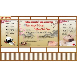 Tranh dán spa dưỡng sinh, decor gội đầu dưỡng sinh, tranh ngâm chân thảo dược, tranh 3D in trên vải lụa (tặng keo dán)