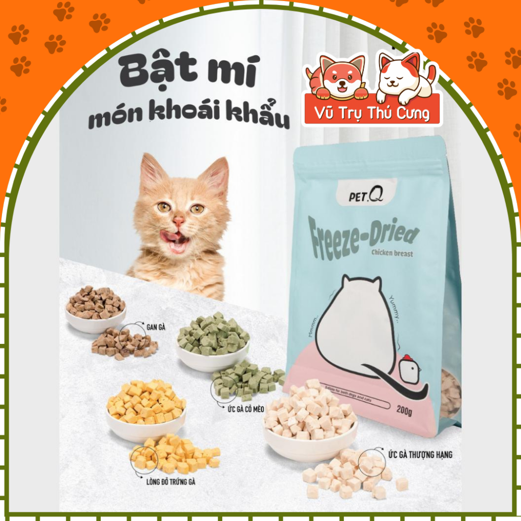 Ức Gà Viên Sấy Khô Cho Chó Mèo PetQ