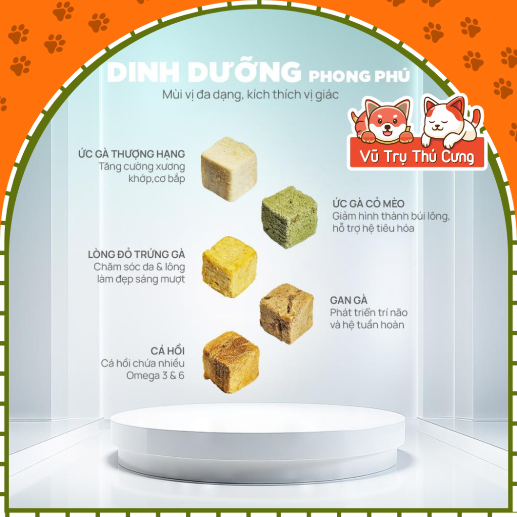 Ức Gà Viên Sấy Khô Cho Chó Mèo PetQ