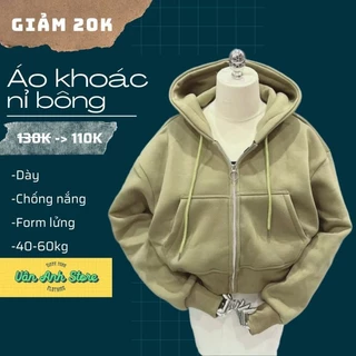 Áo Khoác Nỉ Form Lửng Nữ Bo Chun Dày Dặn, Áo Khoác Nữ Hai túi ngoài form 40-60kg mang đẹp phong cách đơn giản dễ thương