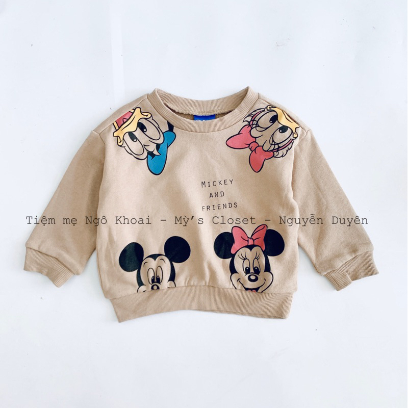 [MD105] Áo nỉ dài tay xuất Nhật chất liệu cotton da cá mềm mại cho bé xuất xịn Futafuta
