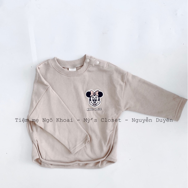 [MD105] Áo nỉ dài tay xuất Nhật chất liệu cotton da cá mềm mại cho bé xuất xịn Futafuta