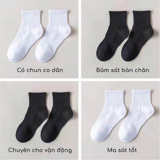 COMBO 10 ĐÔI TẤT vớ nam nữ chất liệu vải Hàn co giãn bốn chiều, kiểu dáng trơn phong cách hiện đại-TONADO-SHOP