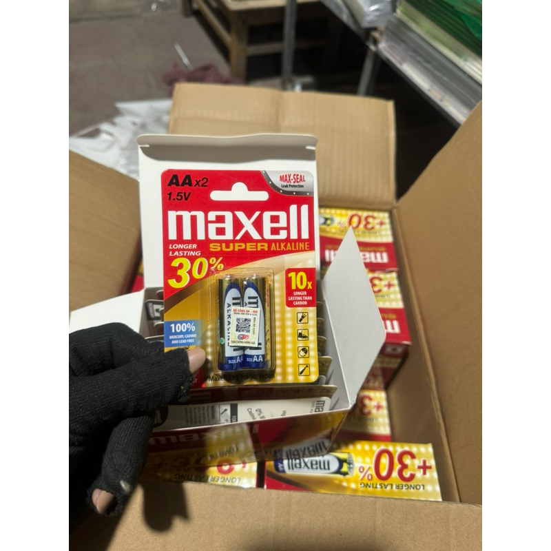 Pin AAA ,AA Maxell SUPER ALKALINE LR03 Vỉ 2 Viên Chính Hãng