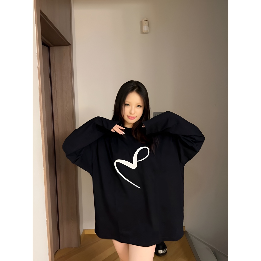 BLACKDOKI Áo thun unisex dài tay METARICOTA LOGO , áo thun dài tay basic hiện đại cá tính chất cotton oversize nam nữ
