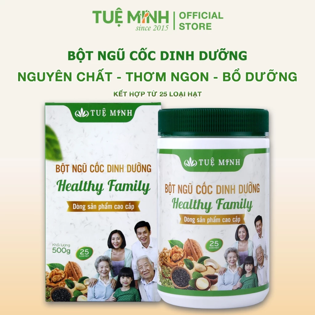 Bột ngũ cốc dinh dưỡng Tuệ Minh bổ dưỡng, nguyên chất từ các loại hạt thiên nhiên 500gr
