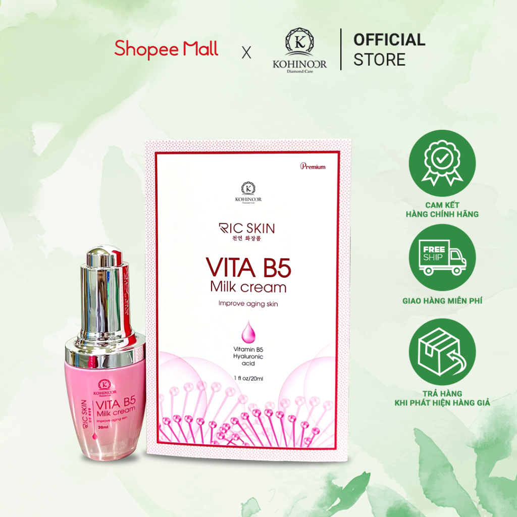Ảnh Kem dưỡng ẩm milk cream Vita B5 Ric Skin Kohinoor 20 ml 4