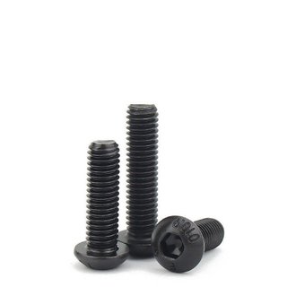 50 cái M3 M4 M5 Bulong lục giác chìm đầu cầu M3 M4 M5 thép mạ đen cấp bền 10.9