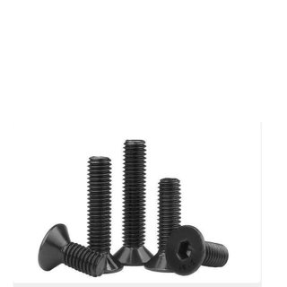 50 cái M3 M4 M5 M6 Bulong lục giác chìm đầu bằng đen thép mạ cấp bền 10.9