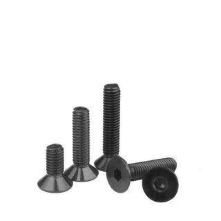 50 cái M3 M4 M5 M6 Bulong lục giác chìm đầu bằng đen thép mạ cấp bền 10.9