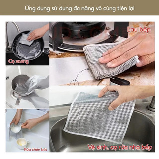 Khăn Lưới Rửa Bát Kim Loại - Lau Bát Chén, Cọ Xoong Nồi, Chống Bám Dầu Tại Minh Nhung