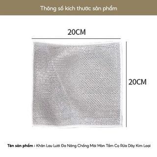 Khăn Lưới Rửa Bát Kim Loại - Lau Bát Chén, Cọ Xoong Nồi, Chống Bám Dầu Tại Minh Nhung