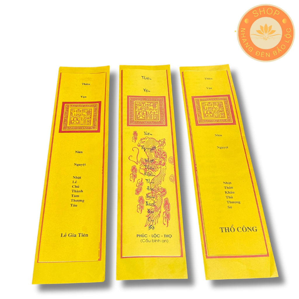 Bộ 3 Sớ Cầu An Cúng,mụ,Đầy Tháng,Thôi Nôi