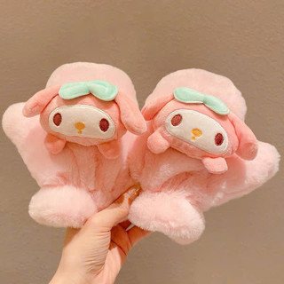 Găng tay lông thỏ cho bé từ 3-10 tuổi hình hoạt hình kuromi, melody 🌸 tuyển sỉ🌸