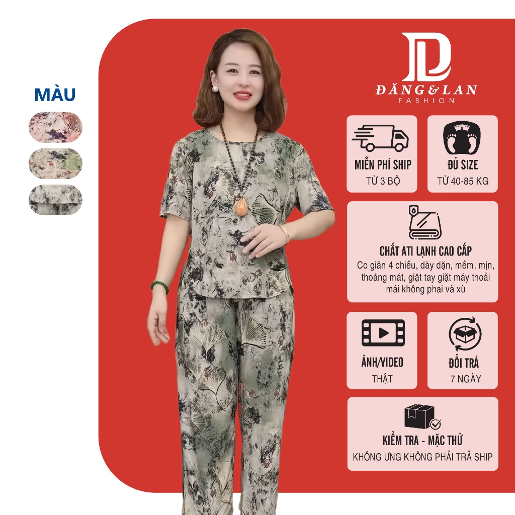Đồ Bộ Trung Niên Cho Mẹ 𝗗𝗟 𝗙𝗮𝘀𝗵𝗶𝗼𝗻 Mã QH