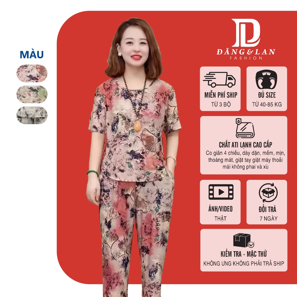 Đồ Bộ Trung Niên Cho Mẹ 𝗗𝗟 𝗙𝗮𝘀𝗵𝗶𝗼𝗻 Mã QH