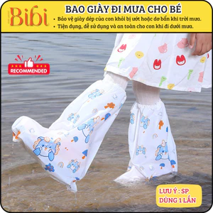 Bọc giày đi mưa trẻ em 1-3 lần chống ướt, chống thấm. Ủng bao giày đi mưa cho bé chống bẩn giày