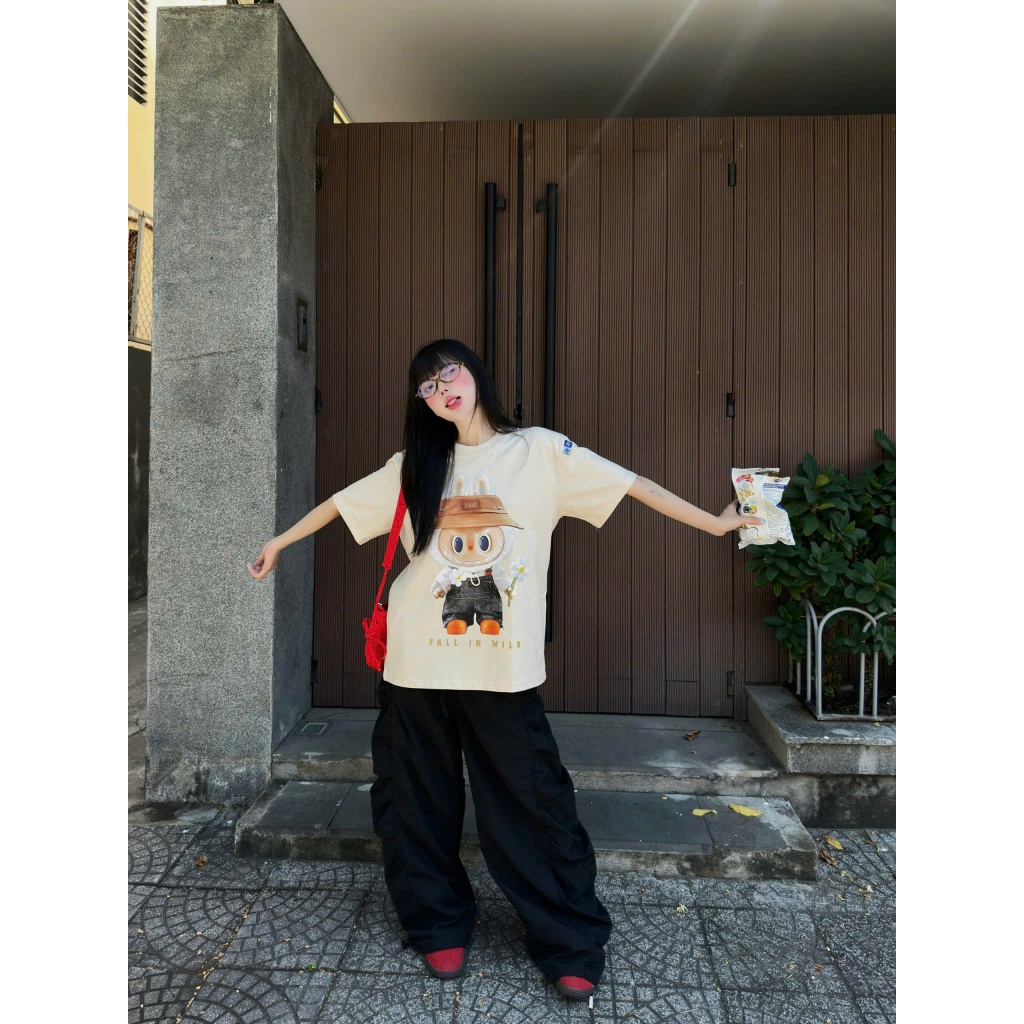 Ảnh Áo thun FIDE LABUBU phông unisex form rộng local brand nam nữ cổ tròn oversize - AT75 3