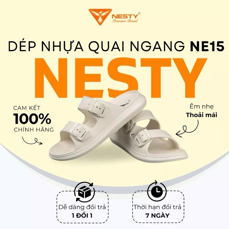 [NE15] Dép nhựa Nam Nữ quai ngang Nesty có khoá cài | Shopee Việt Nam
