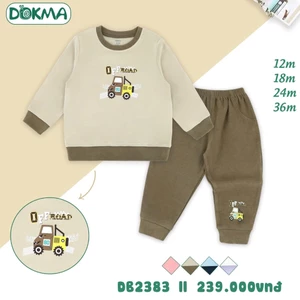 Bộ Nỉ Vừa Dài Tay Dokma Cho Bé DB1298 DB2383 DB2380