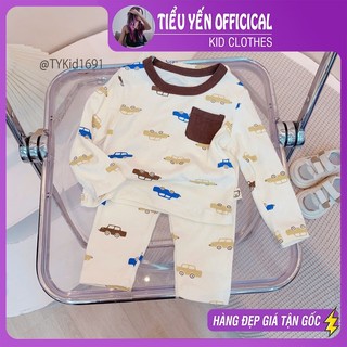 Quần áo trẻ em, Đồ bộ bé trai, vải cotton mềm co giãn 4 chiều cho bé 7-23kg S1691 | Tiểu Yến KID