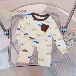 Quần áo trẻ em, Đồ bộ bé trai, vải cotton mềm co giãn 4 chiều cho bé 7-23kg S1691 | Tiểu Yến KID