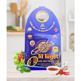 [ Đặc Sản] Combo 02 Chai Nước Mắm Nhĩ Cá Cơm Truyền Thống Nguyên Chất 40 Độ Đạm Hiệu Con Cá Vàng Chai Thủy Tinh 27ml