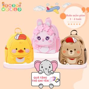 Balo thỏ hồng-vịt vàng-gấu nâu siêu đẹp,chất liệu cao cấp cho bé mầm non mẫu giáo(1-4tuổi)