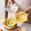 Bát ăn dặm họa tiết hoạt hình động vật, Bát sứ ăn dặm dung tích 120ml cho bé