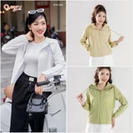 Áo gió nữ kéo khóa có mũ dài tay SFA1042 — ảnh 3