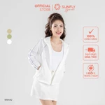 Áo gió nữ kéo khóa có mũ dài tay SFA1042 — ảnh 1
