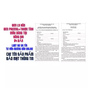 ĐƠN LY HÔN THUẬN TÌNH VÀ ĐƠN PHƯƠNG MẪU MỚI SAU 1/7/2025 DÙNG LUÔN