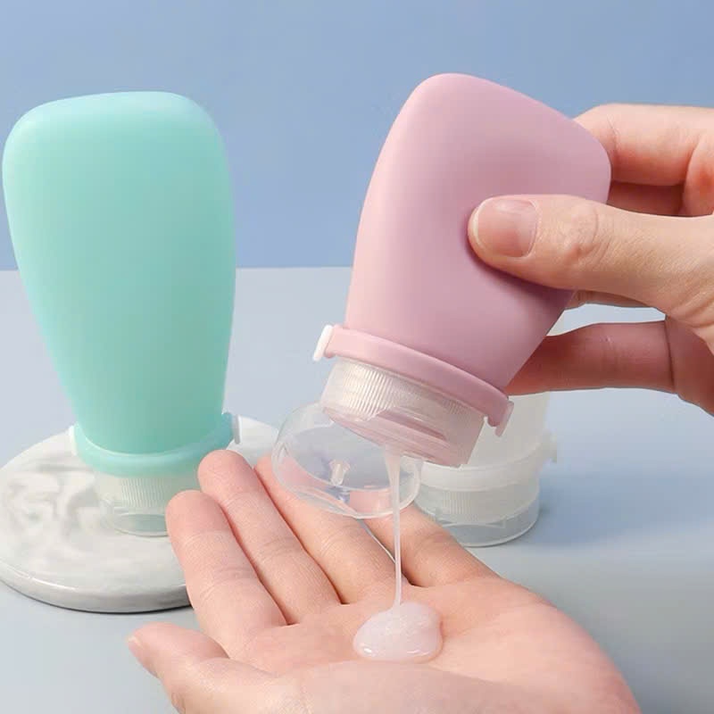 Set 3 Chai Chiết Dầu Gội/ Mỹ Phẩm Dạng Gel, BỘ 3 LỌ CHIẾT SILICON MỀM - LO CHIET MY PHAM