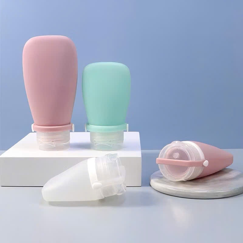 Set 3 Chai Chiết Dầu Gội/ Mỹ Phẩm Dạng Gel,  BỘ 3 LỌ CHIẾT SILICON MỀM - MÃ: LOCHIETMYPHAM23